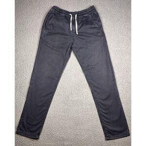 Marine Layer Saturday Pants Mens Small Slate Blue Slim Fit Elastic Waist Preppy